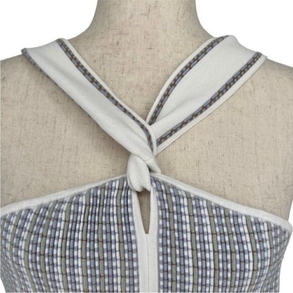 Club Monaco NWT Raeni Halter Knit Top
Blue/White X-Large - Picture 8 of 10